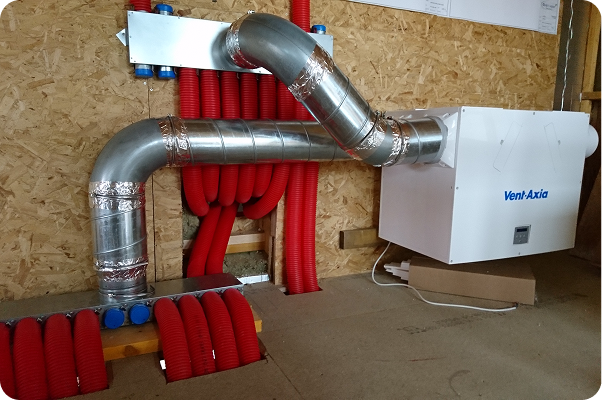 mvhr installation in the house